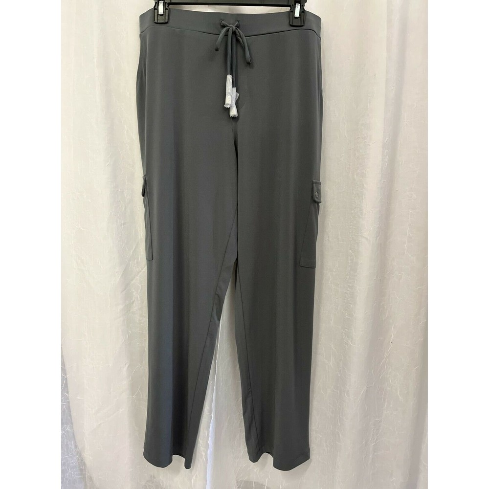Susan Graver Women's Pants Gray Cargo Size M P NWOT